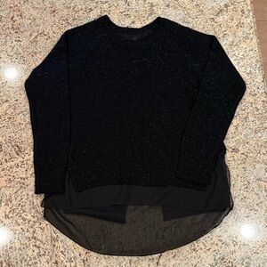 NWT Jessica Simpson Black Crew Neck Sweater with Lurex